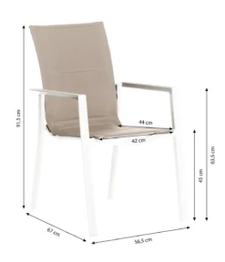 Dehner Stapelstuhl Palermo, ca. B56,5/H91,5/T67 cm