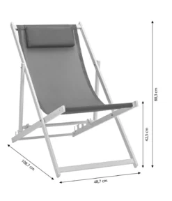 Dehner Strandstuhl Aruba, ca. B48,7/H88,3/T108,7 cm