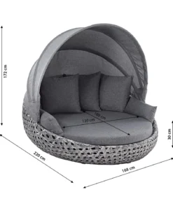Dehner Sunlounger Miami, ca. B168/H172/T220 cm
