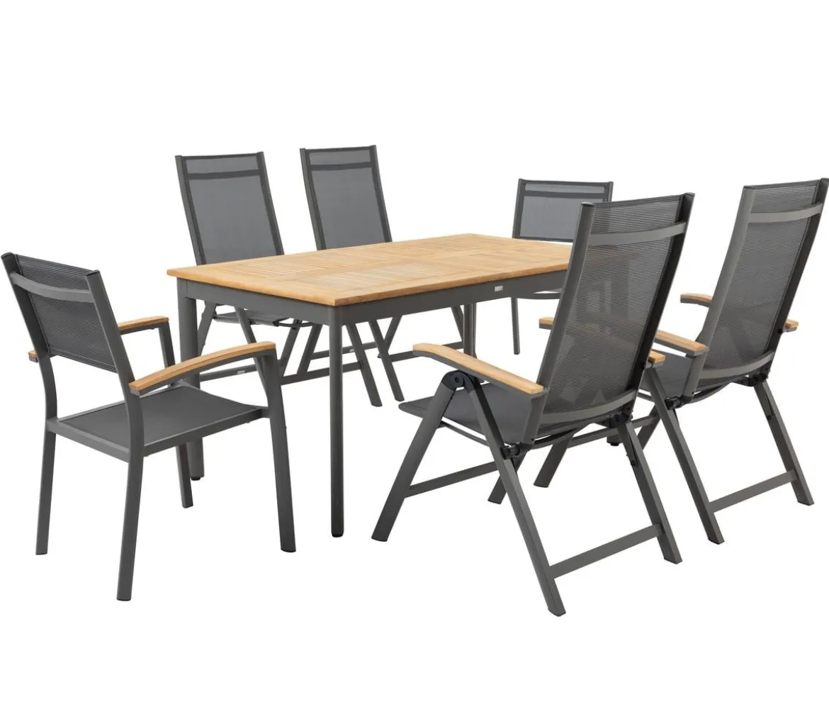 Dehner Teak-Ausziehtisch Colmar, ca. B152-210/H76/T89 cm