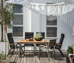 Dehner Teak-Ausziehtisch Colmar, ca. B152-210/H76/T89 cm