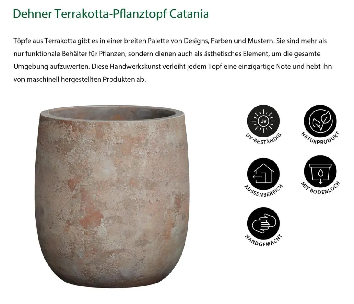 Dehner Terrakotta-Pflanztopf Catania, rund