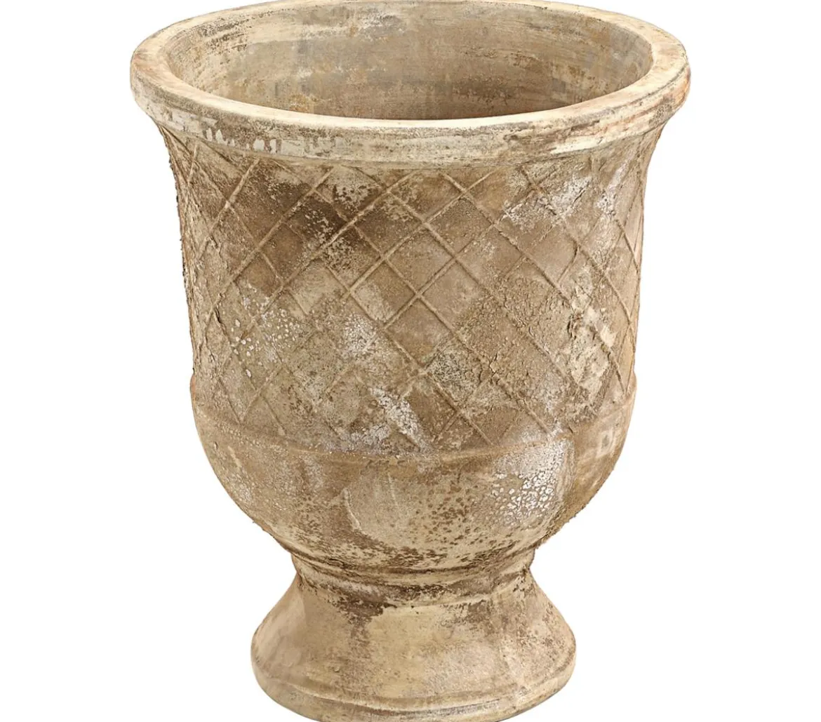 Dehner Terrakotta-Pokal Ferrara, rund, antik-terrakotta