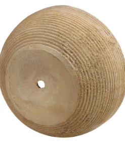 Dehner Terrakotta-Schale Rillen, rund, antik-braun