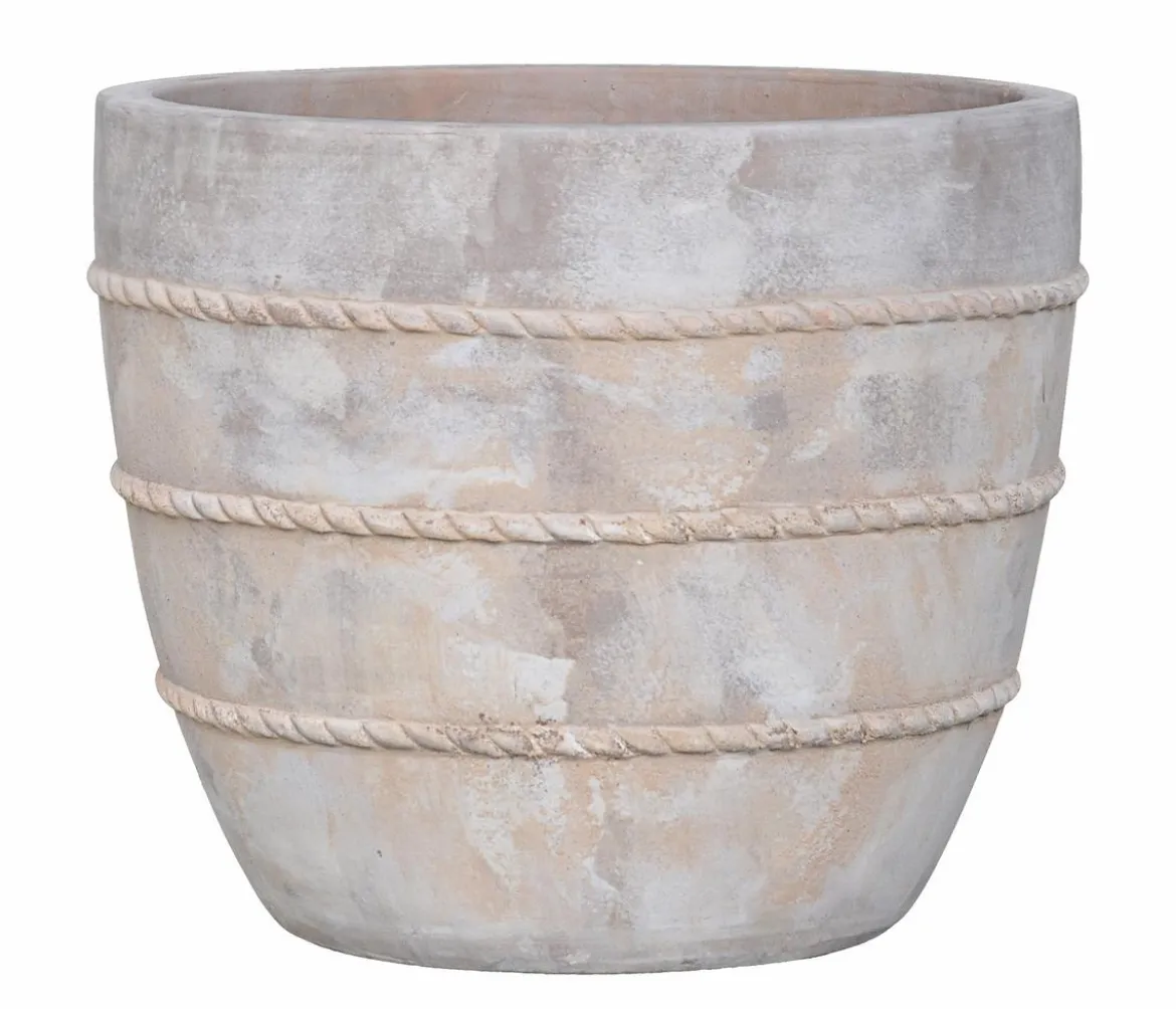 Dehner Terrakotta-Topf Turin, rund, antique-terra