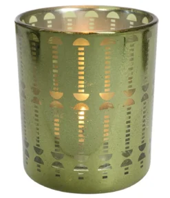 Dehner Tischdeko-Set, grün/gold, 5-teilig