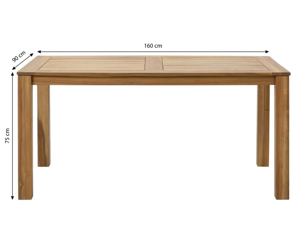 Dehner Tisch Macao, ca. B160/H75/T90 cm