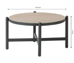 Dehner Tisch St-Etienne, ca. Ø78/H46 cm