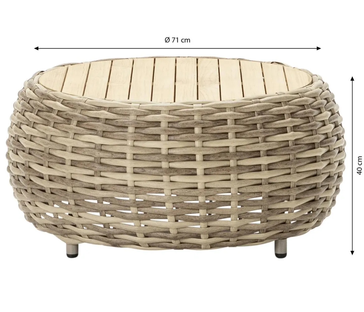 Dehner Tisch Tulum, ca. Ø71/H40 cm