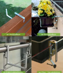 Dehner Universal-Blumenkastenhalter, Aluminium
