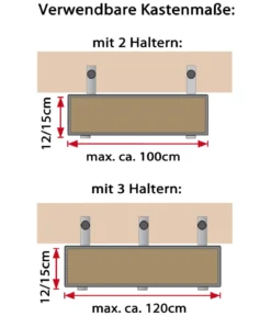 Dehner Universal-Blumenkastenhalter, Aluminium