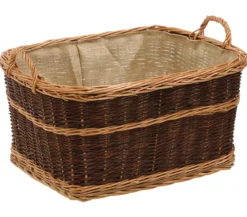 Dehner Weiden-Kaminkorb mit Jute