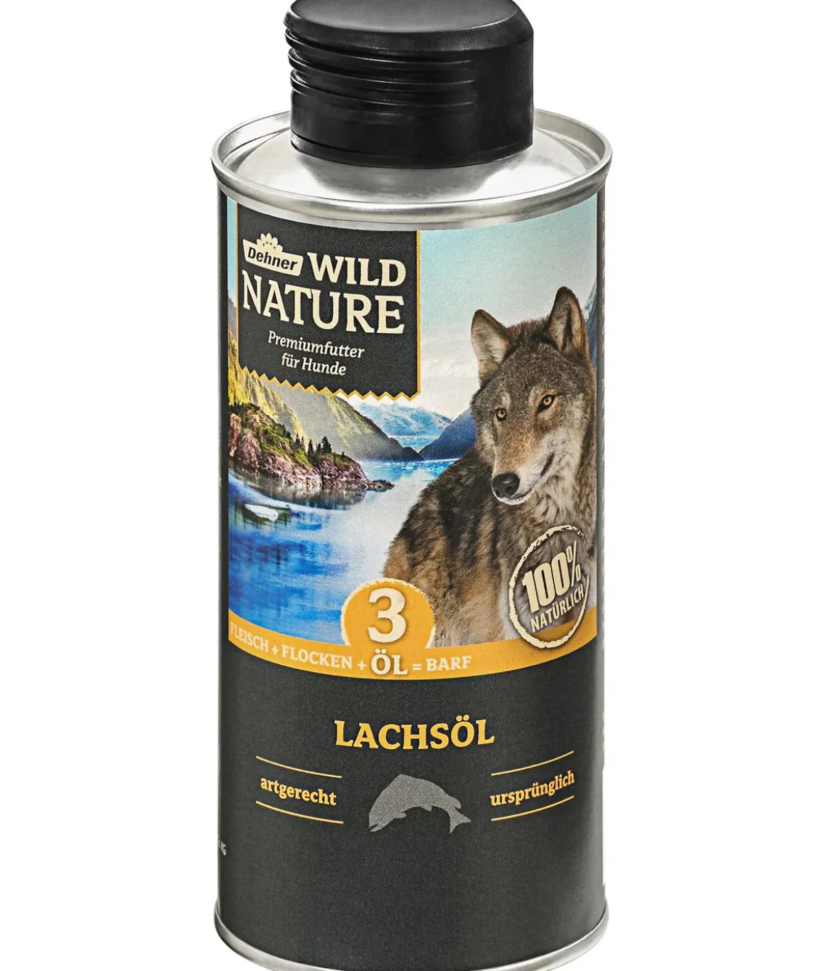 Dehner Wild Nature BARF-Ergänzungsfutter für Hunde Lachsöl