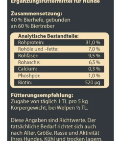 Dehner Wild Nature BARF-Ergänzungsfutter für Hunde Bierhefe