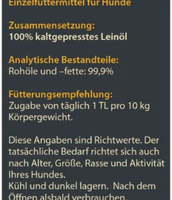 Dehner Wild Nature BARF-Ergänzungsfutter für Hunde Leinöl