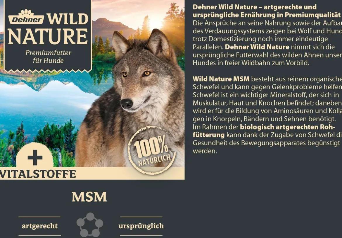 Dehner Wild Nature BARF-Ergänzungsfutter für Hunde MSM