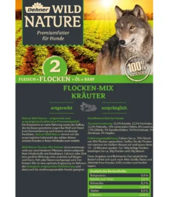 Dehner Wild Nature BARF-Ergänzungsfutter für Hunde Flocken-Mix Kräuter