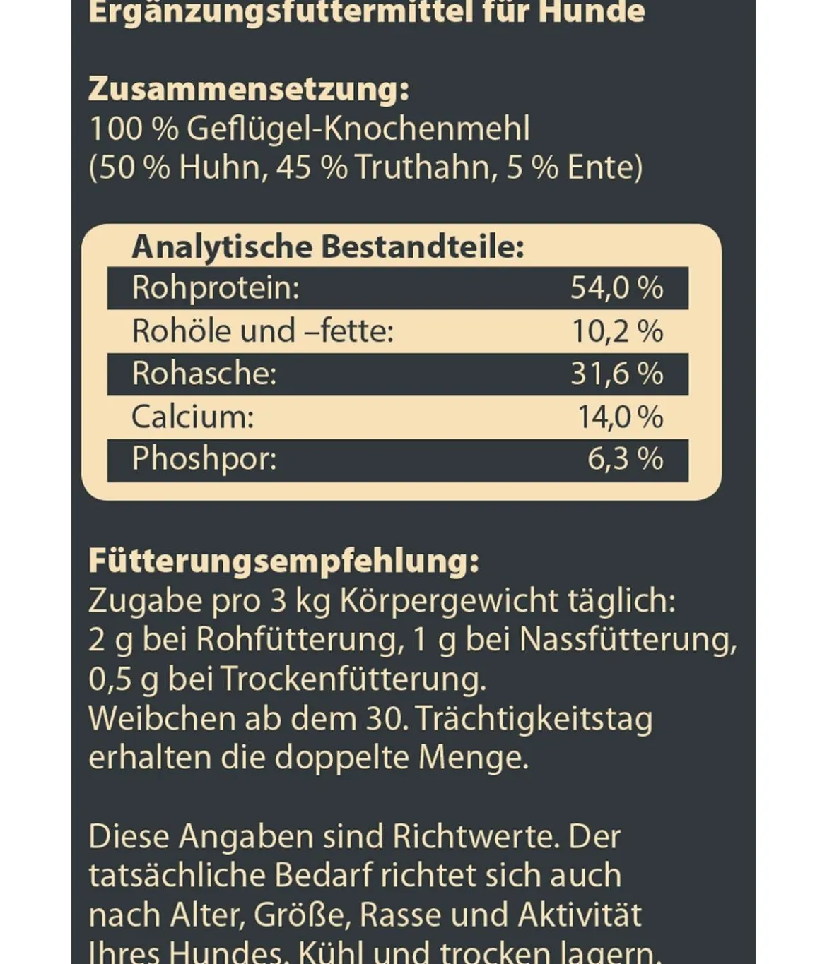 Dehner Wild Nature BARF-Ergänzungsfutter für Hunde Fleischknochenmehl
