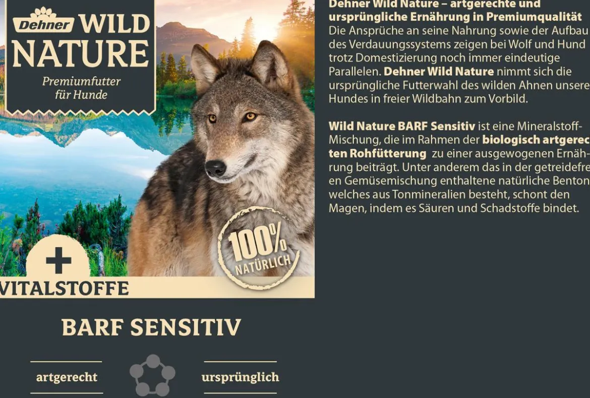 Dehner Wild Nature BARF-Ergänzungsfutter für Hunde Barf Sensitiv