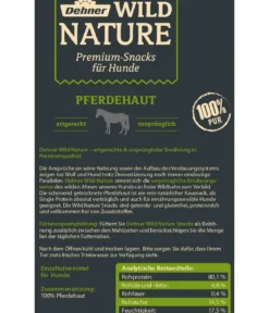 Dehner Wild Nature Hundesnack Pferdehaut, 100 g