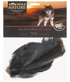 Dehner Wild Nature Hundesnack Kalbsohren mit Fell