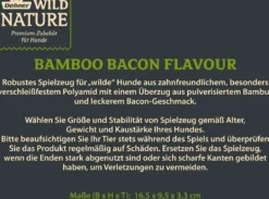 Dehner Wild Nature Hundespielzeug Bamboo Bacon Flavour, ca. B16,5/H9,5/T3,3 cm