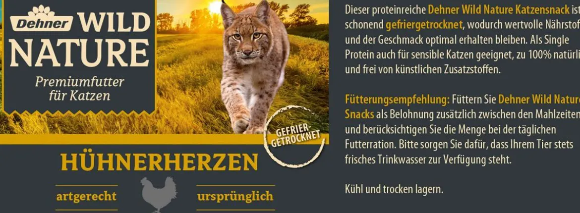 Dehner Wild Nature Katzensnack, gefriergetrocknet