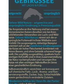 Dehner Wild Nature Nassfutter für Katzen Gebirgssee Adult, Lachs & Forelle, 16 x 85 g