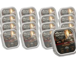 Dehner Wild Nature Nassfutter für Katzen Unterholz Senior, Wildschwein, 16 x 100 g