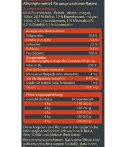 Dehner Wild Nature Nassfutter für Katzen Hochmoor Adult, Ente & Pute, 16 x 85 g