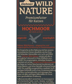 Dehner Wild Nature Nassfutter für Katzen Hochmoor Adult, Ente & Pute, 16 x 85 g