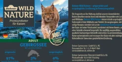 Dehner Wild Nature Nassfutter für Katzen Gebirgssee Adult, Lachs & Forelle, 6 x 200 g/400 g