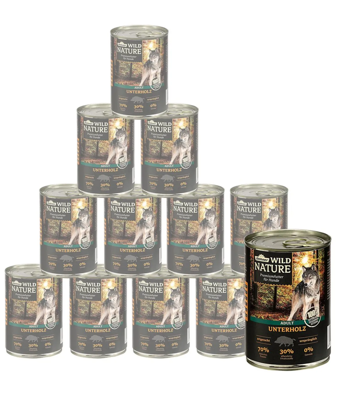 Dehner Wild Nature Nassfutter für Hunde Unterholz Adult, Wildschwein