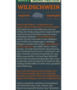 Dehner Wild Nature Nassfutter für Hunde Mono-Protein Adult, Wildschwein