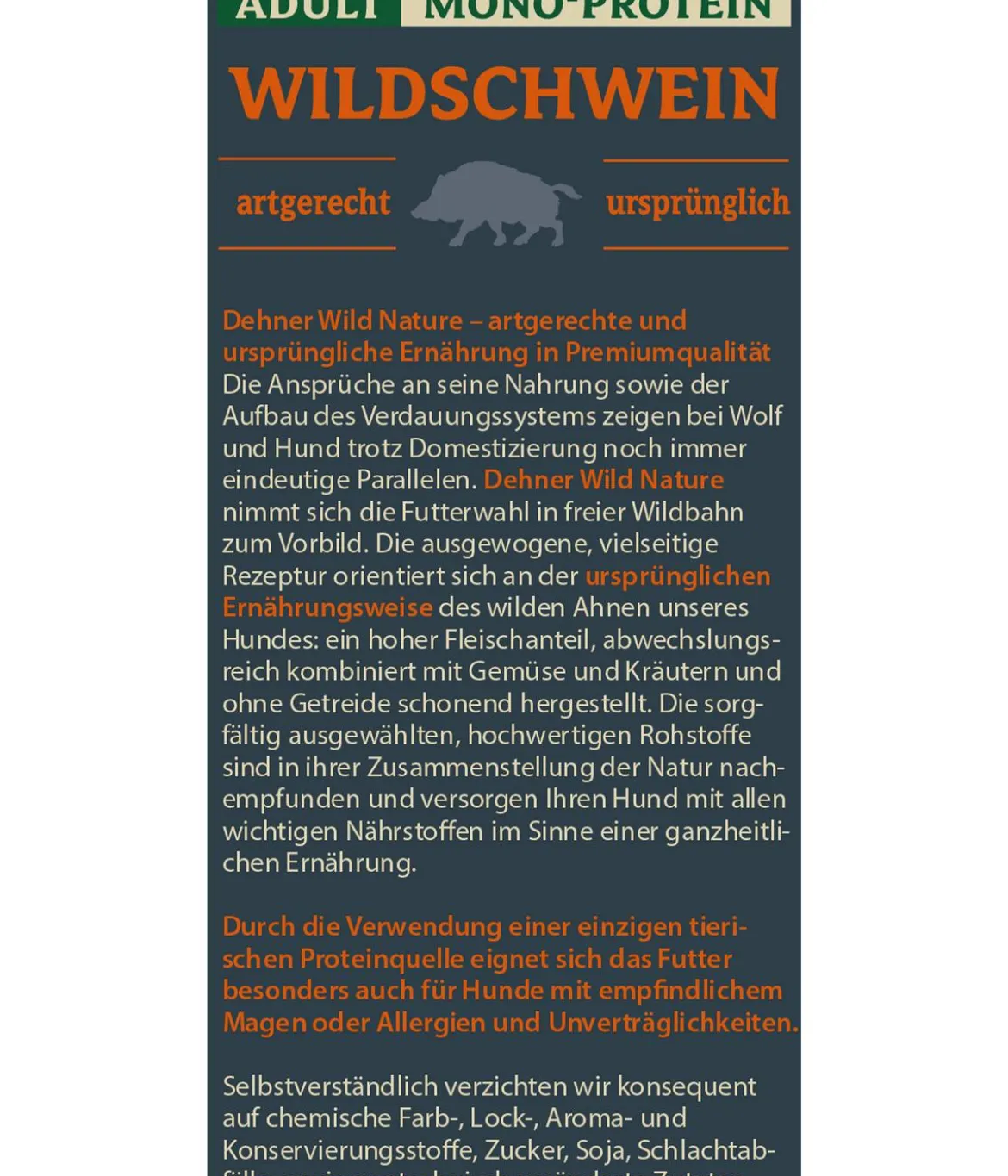 Dehner Wild Nature Nassfutter für Hunde Mono-Protein Adult, Wildschwein