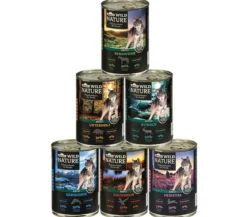 Dehner Wild Nature Nassfutter für Hunde Probier-Set, 6 x 400 g