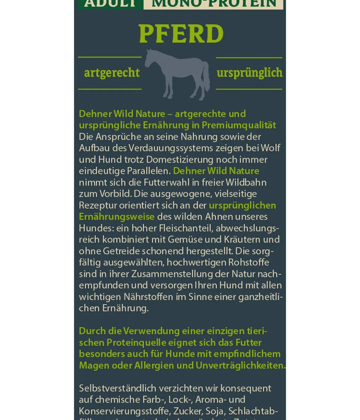 Dehner Wild Nature Nassfutter für Hunde Mono-Protein Adult, Pferd