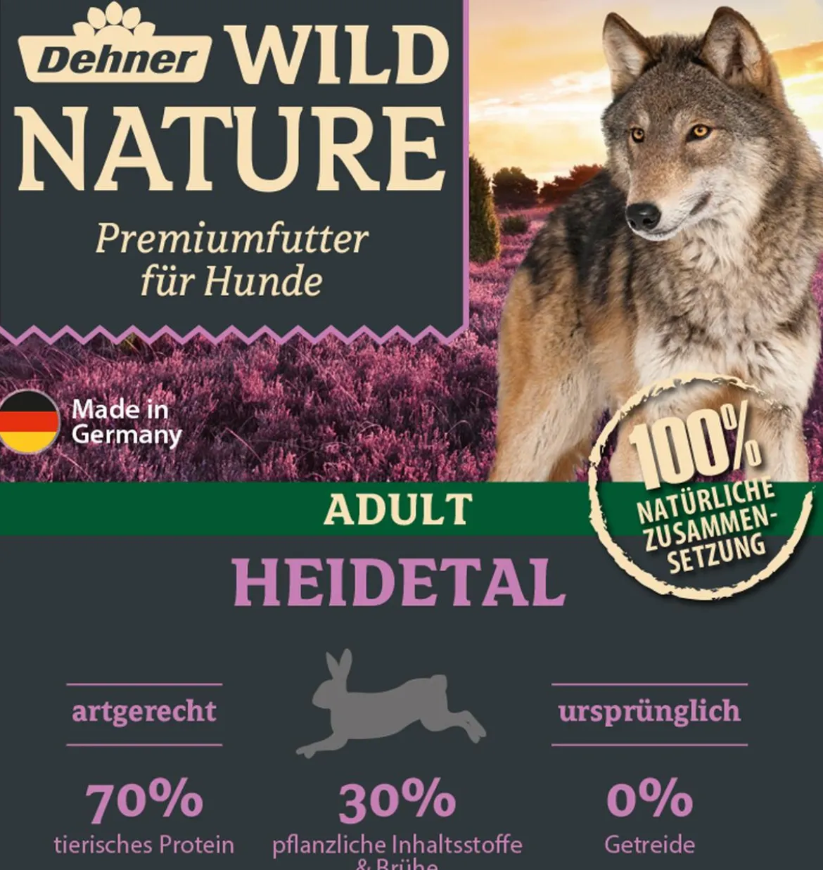 Dehner Wild Nature Nassfutter für Hunde Heidetal Adult, 11 x 150 g