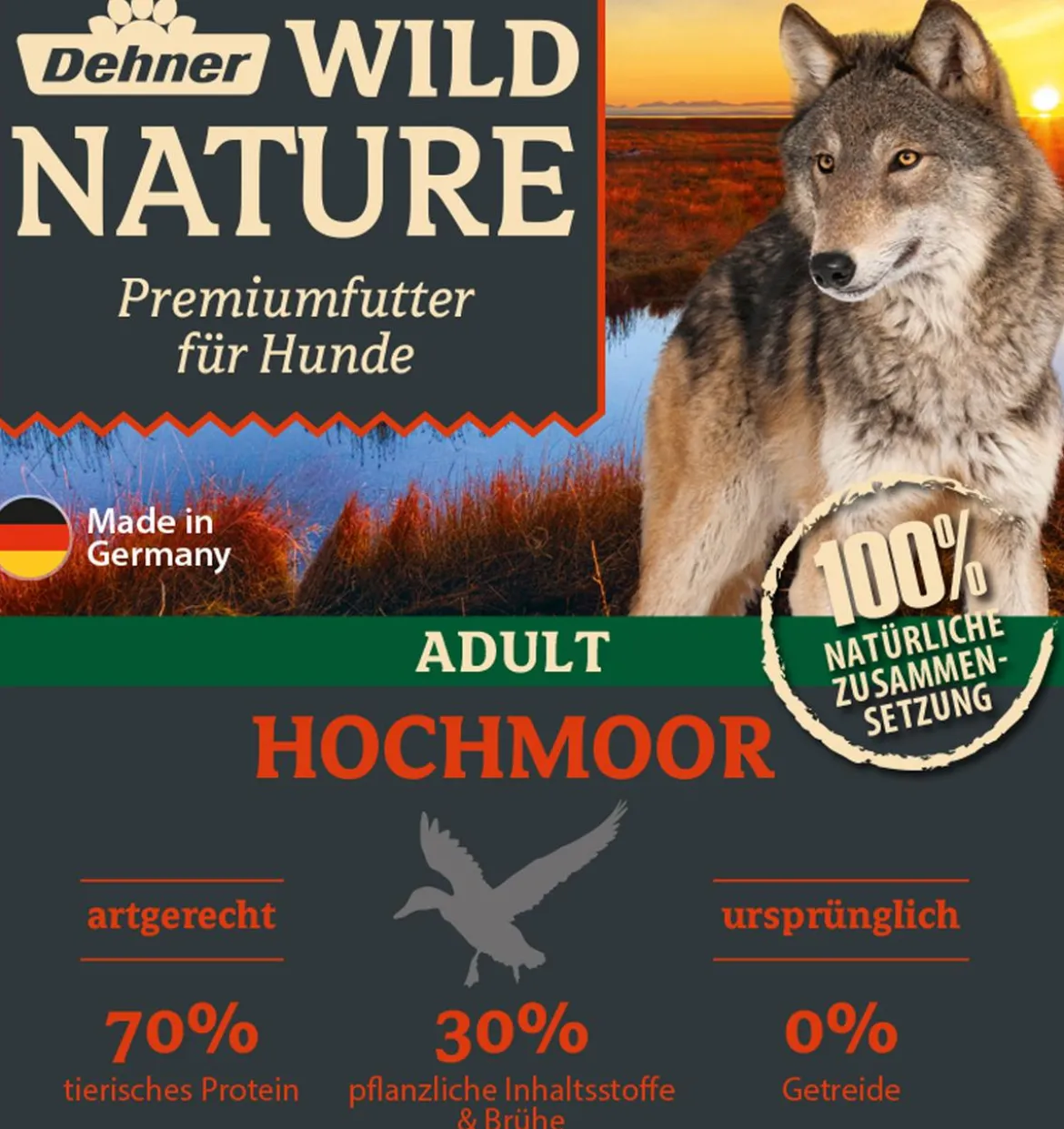 Dehner Wild Nature Nassfutter für Hunde Hochmoor Adult, 11 x 150 g
