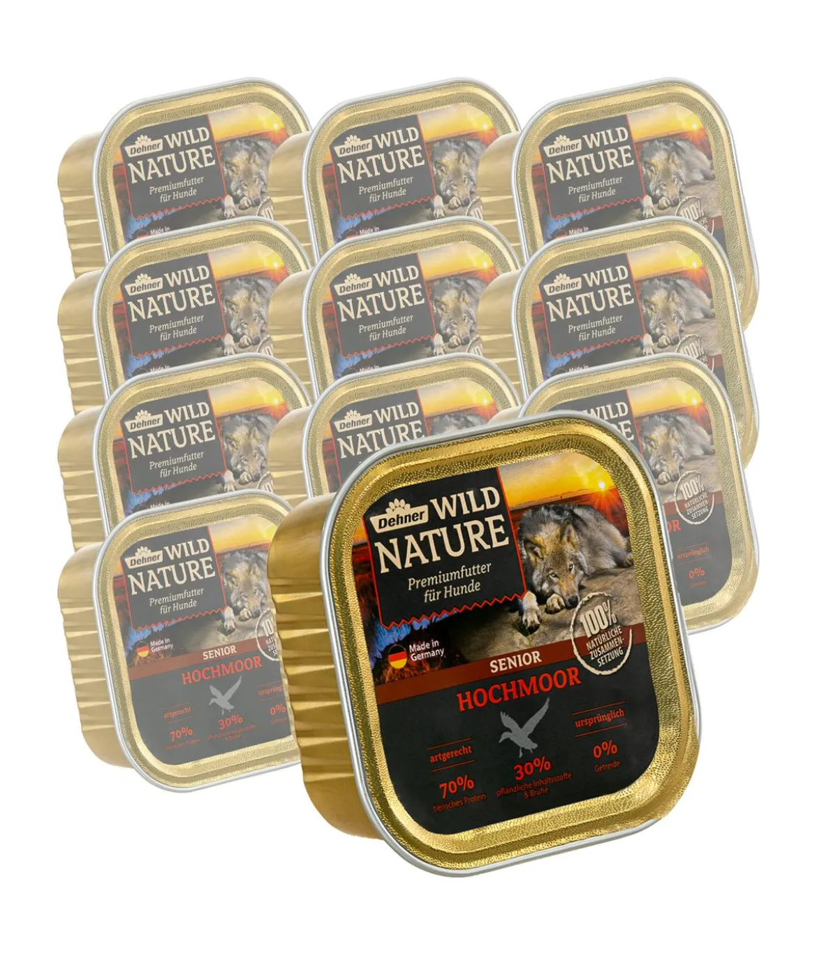Dehner Wild Nature Nassfutter für Hunde Hochmoor Senior, 11 x 150 g