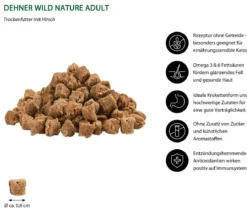 Dehner Wild Nature Trockenfutter für Katzen Auwald Adult, Hirsch