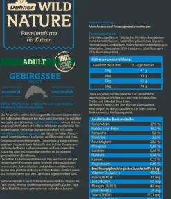 Dehner Wild Nature Trockenfutter für Katzen Gebirgssee Adult, Lachs
