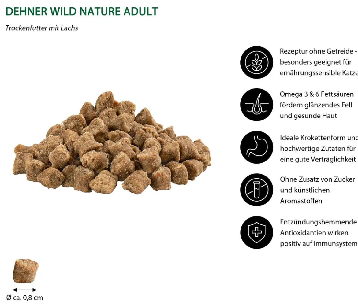 Dehner Wild Nature Trockenfutter für Katzen Gebirgssee Adult, Lachs