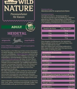 Dehner Wild Nature Trockenfutter für Katzen Heidetal Adult, Kaninchen