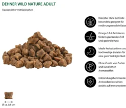 Dehner Wild Nature Trockenfutter für Katzen Heidetal Adult, Kaninchen