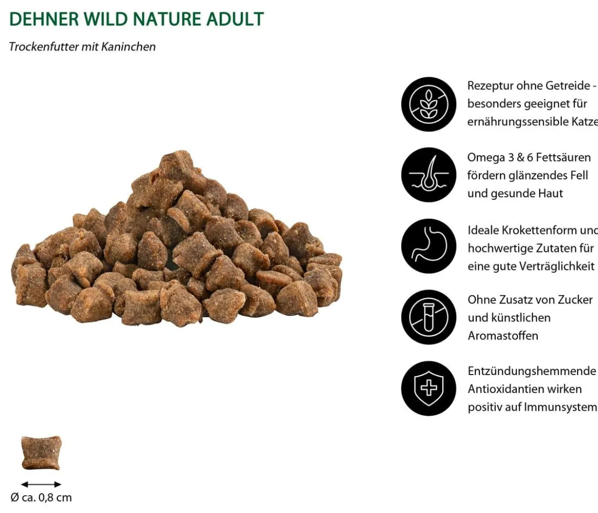Dehner Wild Nature Trockenfutter für Katzen Heidetal Adult, Kaninchen