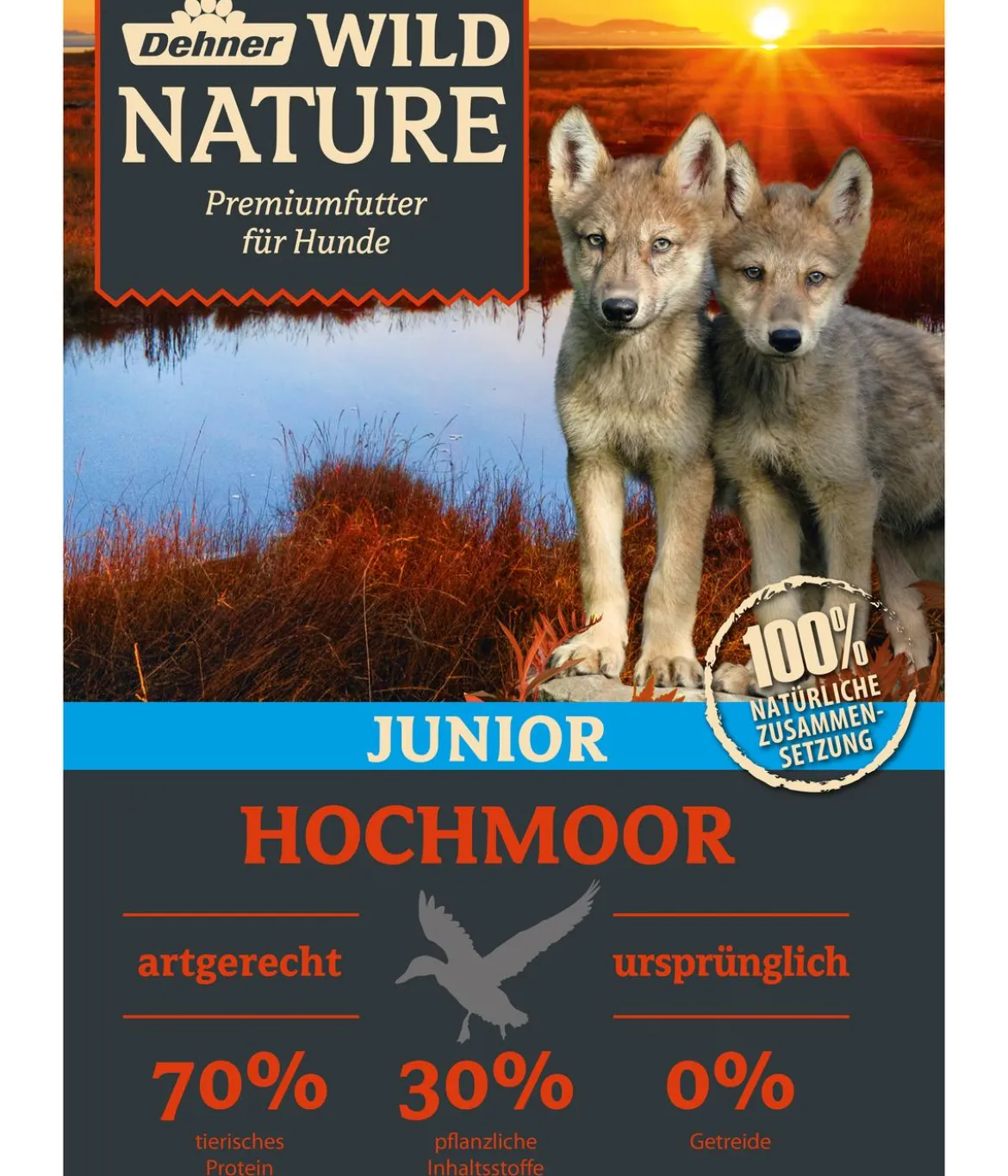 Dehner Wild Nature Trockenfutter für Hunde Hochmoor Junior