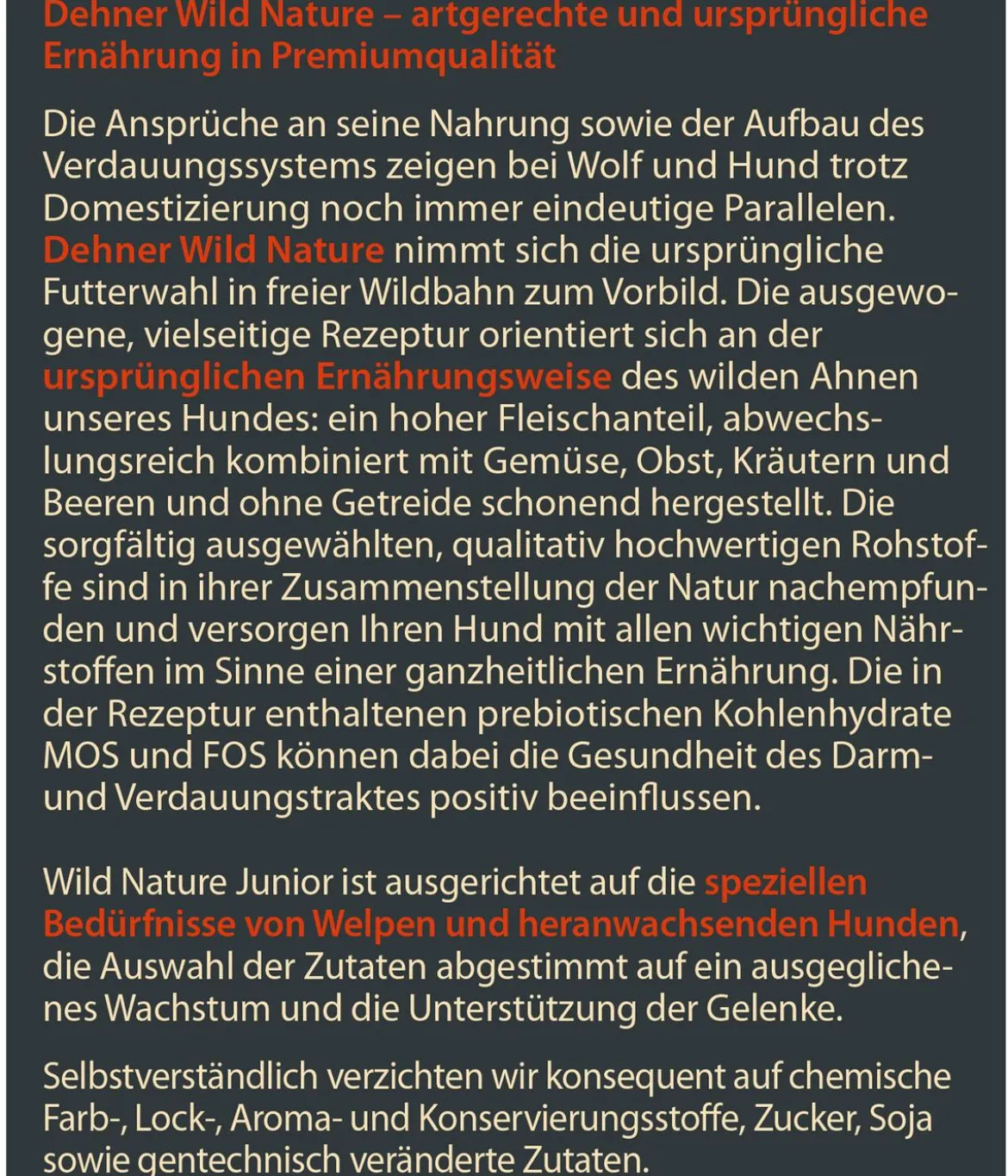 Dehner Wild Nature Trockenfutter für Hunde Hochmoor Junior