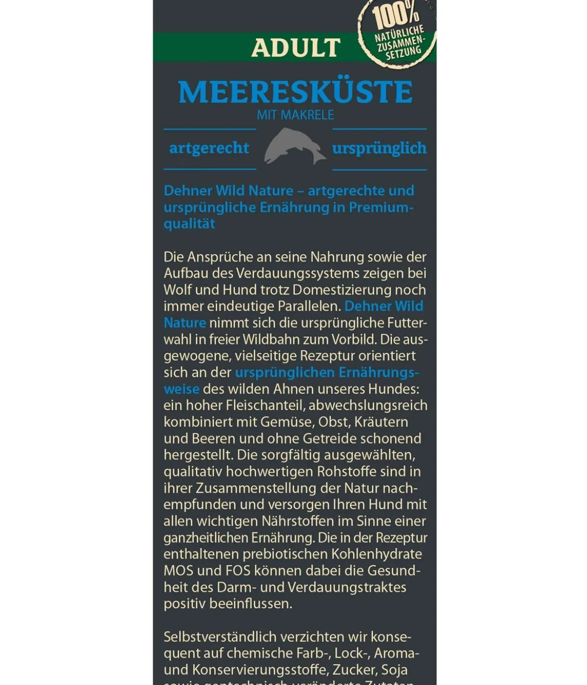 Dehner Wild Nature Trockenfutter für Hunde Meeresküste Kleine Krokette Adult, Makrele
