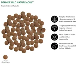 Dehner Wild Nature Trockenfutter für Hunde Hügelland Adult, Truthahn
